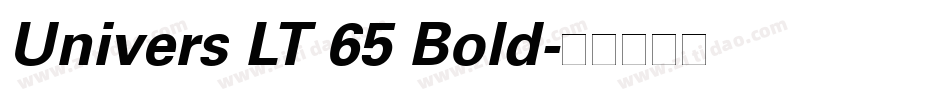 Univers LT 65 Bold字体转换